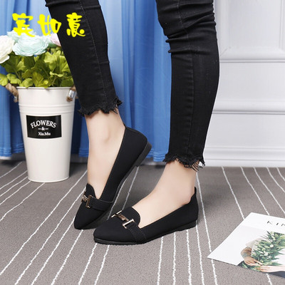 2017秋秋新款時尚白搭尖頭搭扣平底小單鞋休閑216 賓如意搭扣【價格 圖片 品牌 報價】-蘇寧易購樸云服飾鞋帽專營店